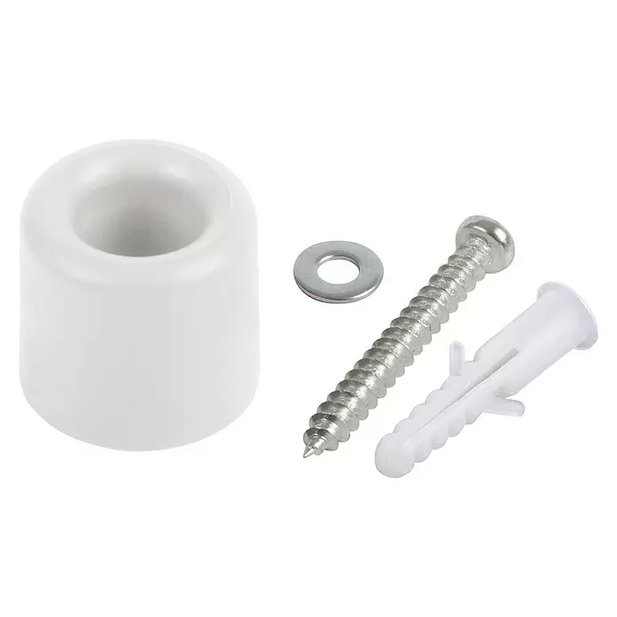 Fix-o-moll Deurstopper Kunststof - Ø x h: 28 x 25 mm, Wit - Diagonaal zicht