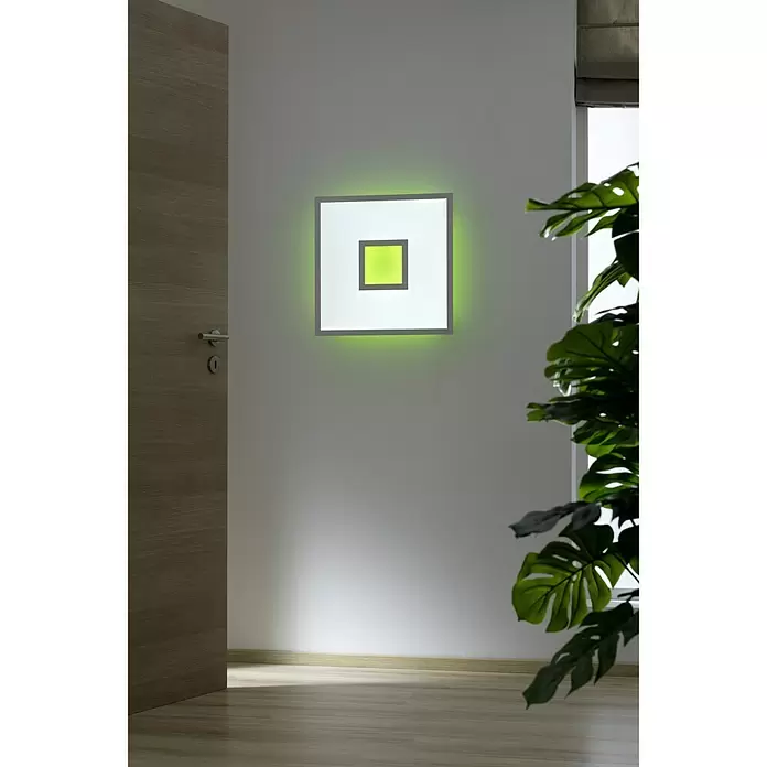 LED-Deckenleuchte Ellia - 24 W, L x B x H: 45 x 45 x 5 cm, Weiß, RGB - Stimmungsaufnahme