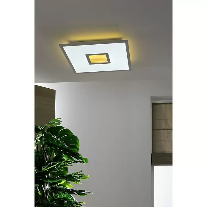LED-Deckenleuchte Ellia - 24 W, L x B x H: 45 x 45 x 5 cm, Weiß, RGB - Stimmungsaufnahme