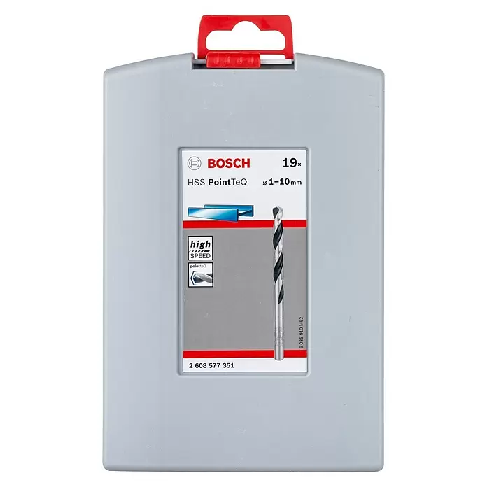 Metallbohrer-Set PointTeQ - Durchmesser: 1 mm - 10 mm, 19 -tlg. - Vorderansicht