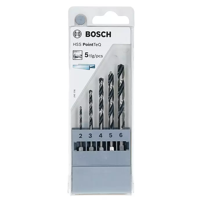 Metallbohrer-Set PointTeQ - Durchmesser: 2 mm - 6 mm, 5 -tlg. - Vorderansicht