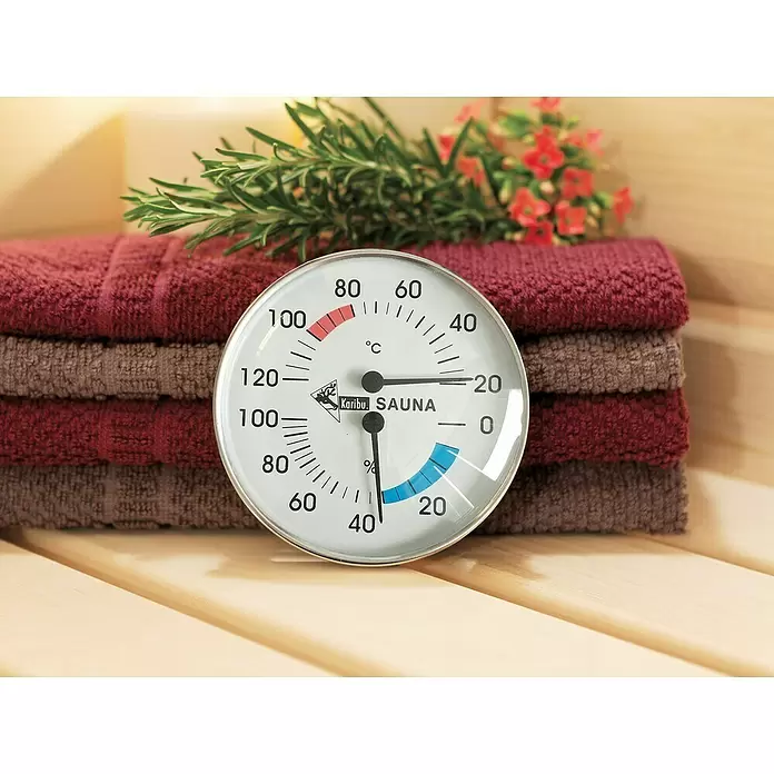 Karibu Klimamesser Classic - Temperaturbereich Thermometer: 0 °C bis +120 °C, Messbereich Hygrometer: 0 - 100 % r.F. - Stimmungsaufnahme