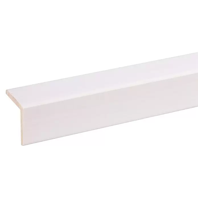 Hoekafdeklijst Wit 2700 x 44 x 44 mm - 2.700 x 44 x 44 mm, Hout - Close-up