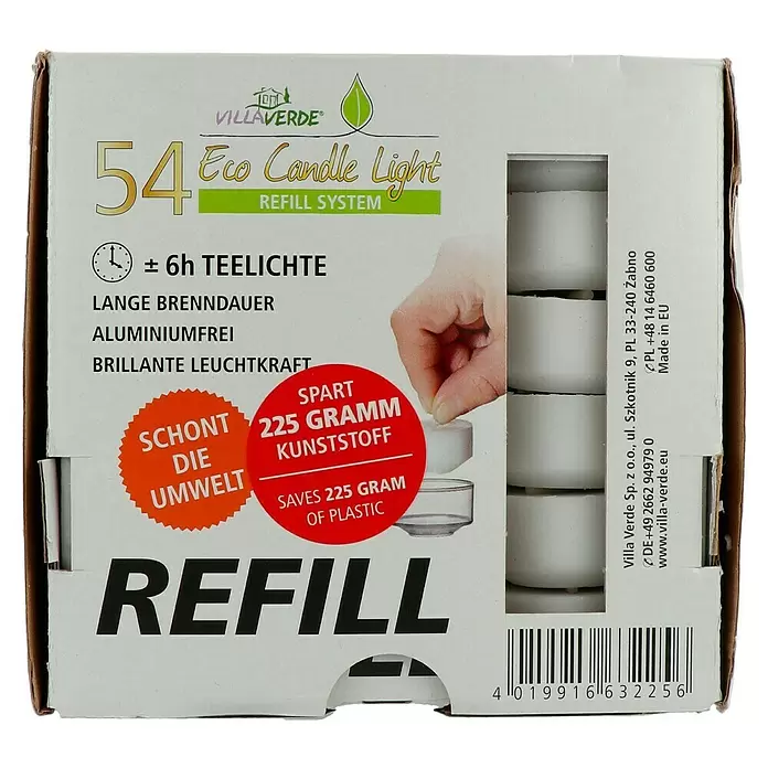Teelichter ECL Refill - 54 Stk., Weiß - Draufsicht