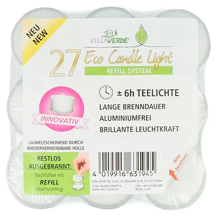 Teelichter ECL - 27 Stk., Weiß - Draufsicht