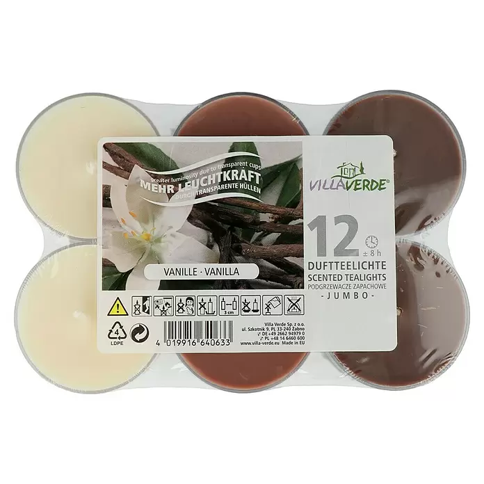 Duft-Teelicht Jumbo Flatpack - Vanille - Draufsicht