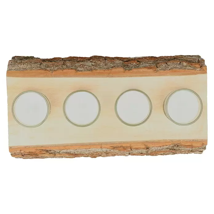 Dekokerze Teelichtbrett - 29 x 12 cm, Holz - Draufsicht