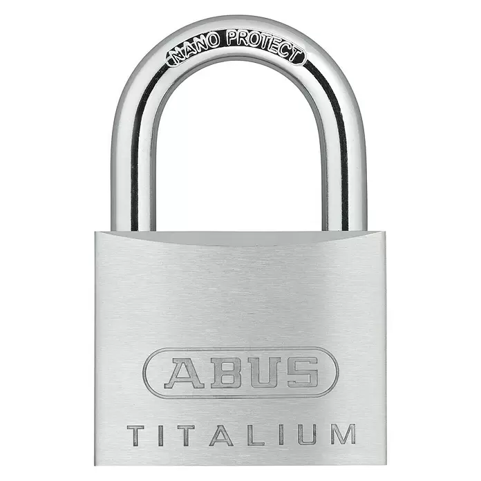 Abus Vorhangschloss Titalium 64/50 - Breite: 50 mm, Titalium-Spezialaluminium - Vorderansicht
