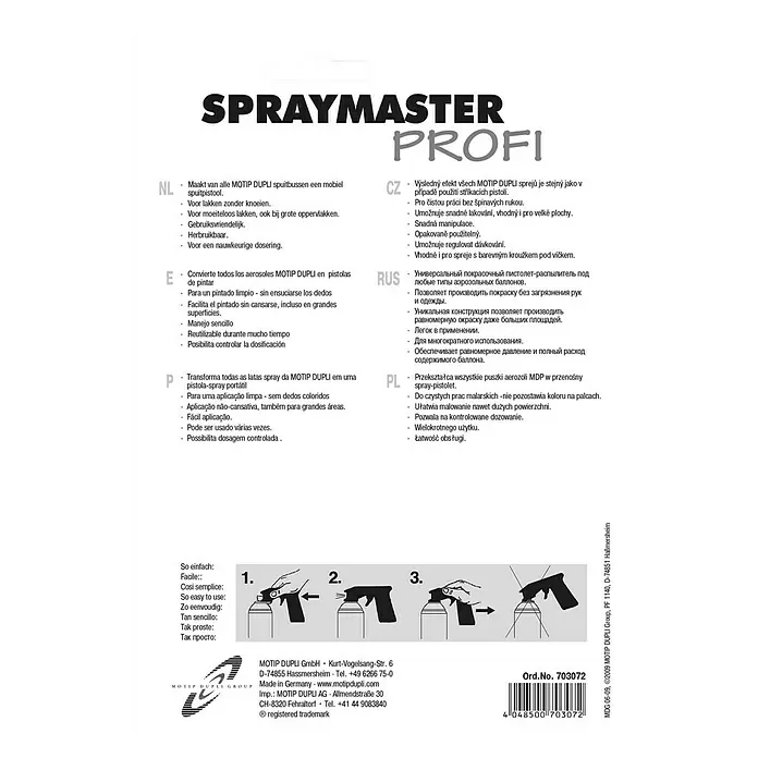 Dupli-Color Sprühhilfe Spraymaster - Kunststoff - Rückansicht