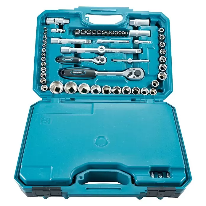 Makita Werkzeugkoffer-Set E-10883 - Inhalt: 221 -tlg. - Diagonale Ansicht