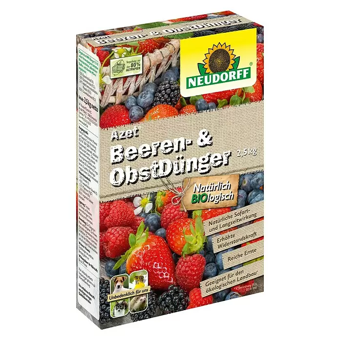Neudorff Azet Beerendünger - 2,5 kg - Diagonale Ansicht
