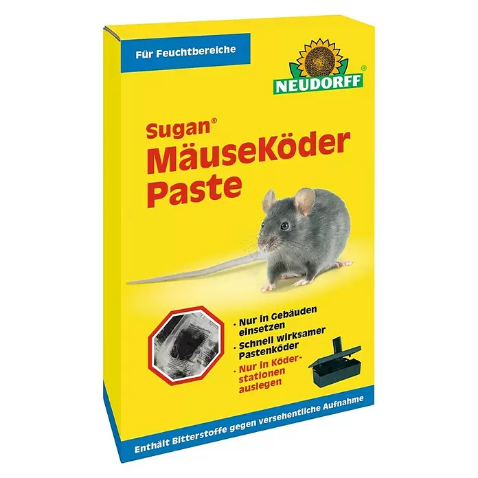 Neudorff Sugan Mäuseköder-Paste - 120 g - Diagonale Ansicht