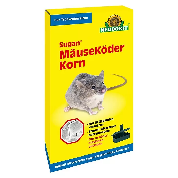 Neudorff Sugan Mäuseköder-Korn - 200 g - Diagonale Ansicht
