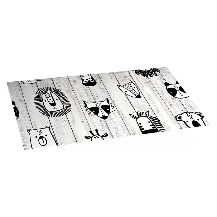 Alfombra de vinilo Croma Safari - Multicolor, 110 x 50 cm - Vista angular
