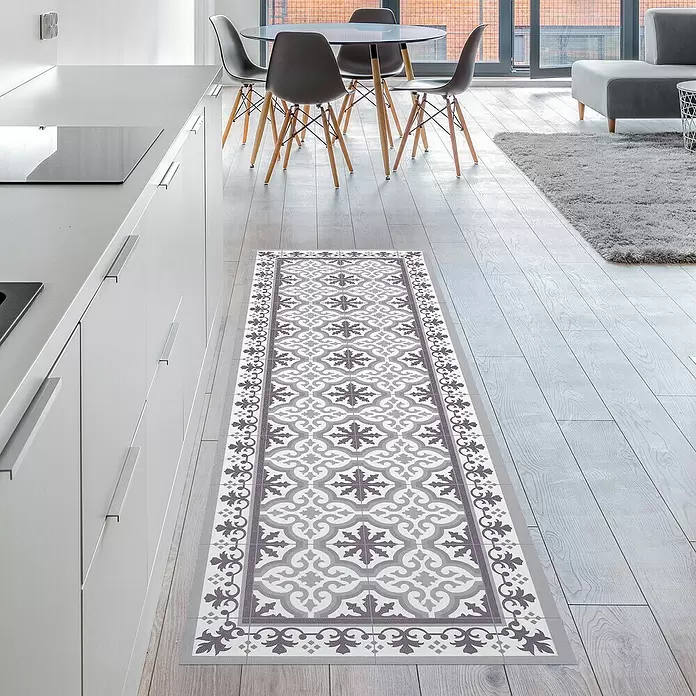 Alfombra de vinilo Artdeco - Gris, 200 x 140 cm - Foto ambiente