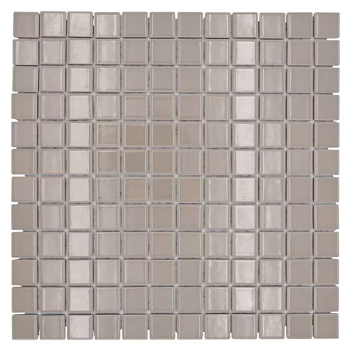 Mozaïektegel vierkant Uni CG 184 - 29,8 x 29,8 cm, Beige/Bruin, Glanzend - Vooraanzicht