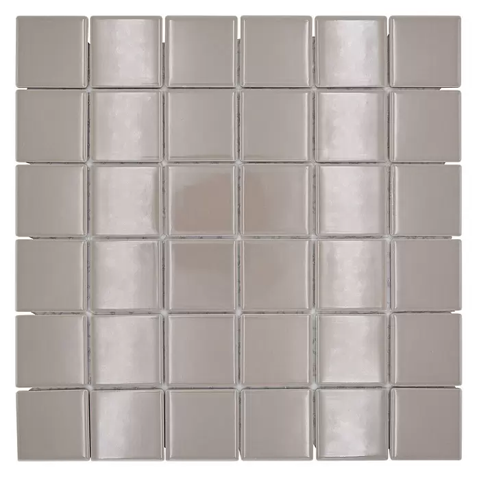 Mozaïektegel vierkant Architecture CD 282 - 29,8 x 29,8 cm, Taupe, Glanzend - Vooraanzicht