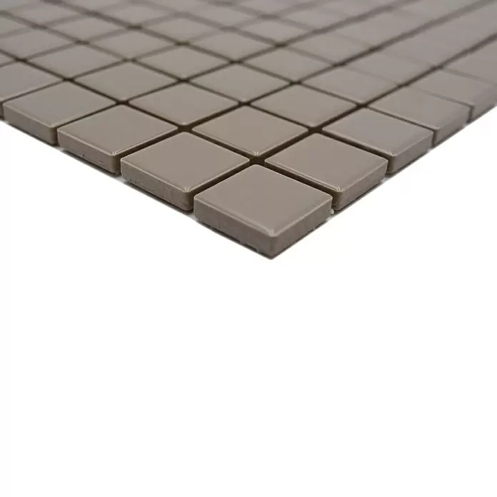 Mozaïektegel vierkant Uni CG 194 - 29,8 x 29,8 cm, Beige/Bruin, Mat - Close-up