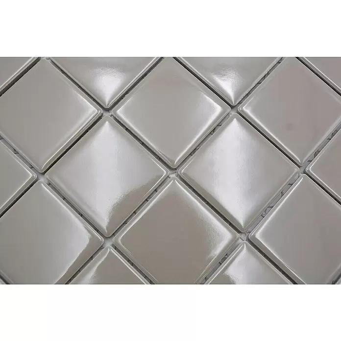Mozaïektegel vierkant Architecture CD 282 - 29,8 x 29,8 cm, Taupe, Glanzend - Close-up
