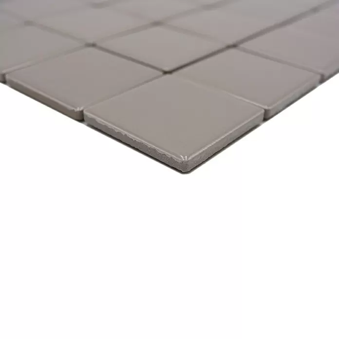 Mozaïektegel vierkant Architecture CD 282 - 29,8 x 29,8 cm, Taupe, Glanzend - Close-up