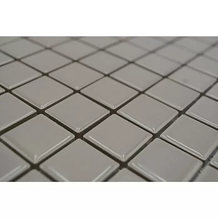Mozaïektegel vierkant Uni CG 184 - 29,8 x 29,8 cm, Beige/Bruin, Glanzend - Close-up