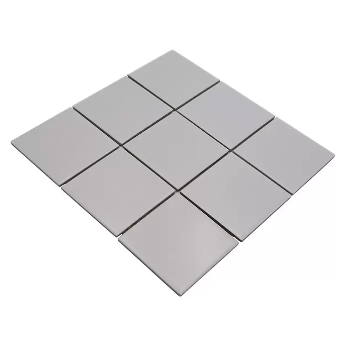 Mozaïektegel vierkant Uni CQ 105 - 29,8 x 29,8 cm, Wit, Mat - Diagonaal zicht