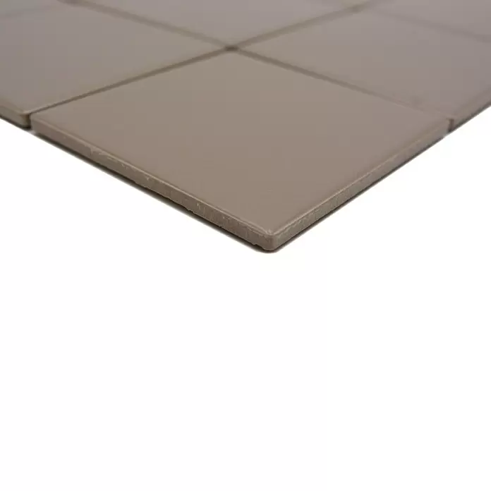 Mozaïektegel vierkant Uni CQ 145 - 29,8 x 29,8 cm, Beige/Bruin, Mat - Close-up