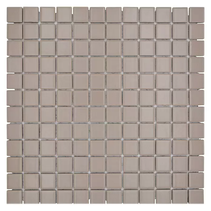 Mozaïektegel vierkant Uni CG 194 - 29,8 x 29,8 cm, Beige/Bruin, Mat - Vooraanzicht