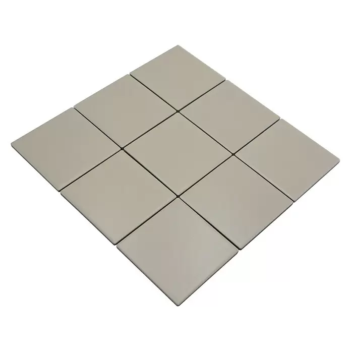 Mozaïektegel vierkant Uni CQ 135 - 29,8 x 29,8 cm, Beige, Mat - Diagonaal zicht