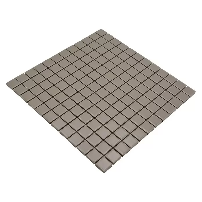 Mozaïektegel vierkant Uni CG 194 - 29,8 x 29,8 cm, Beige/Bruin, Mat - Diagonaal zicht