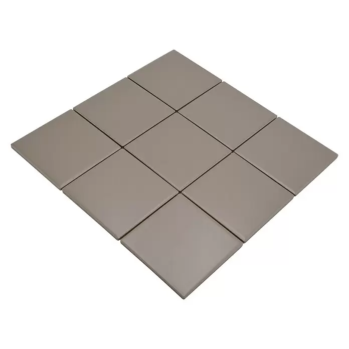 Mozaïektegel vierkant Uni CQ 145 - 29,8 x 29,8 cm, Beige/Bruin, Mat - Diagonaal zicht