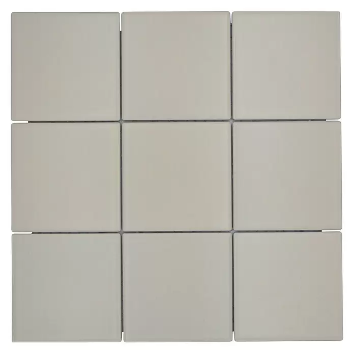 Mozaïektegel vierkant Uni CQ 135 - 29,8 x 29,8 cm, Beige, Mat - Vooraanzicht