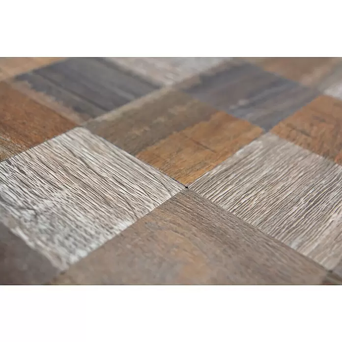 Selbstklebemosaik SAM 4MW99M - 30,5 x 30,5 cm, Metall, Grau/Beige - Detailaufnahme