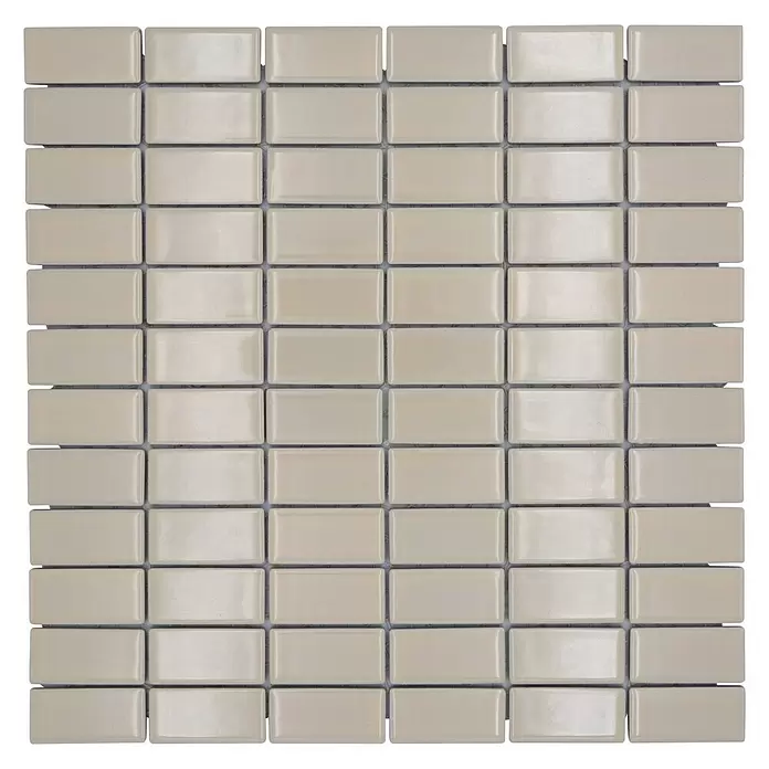 Mozaïektegel rechthoek Architecture ST 400 - 29,8 x 29,8 cm, Beige, Glanzend - Vooraanzicht