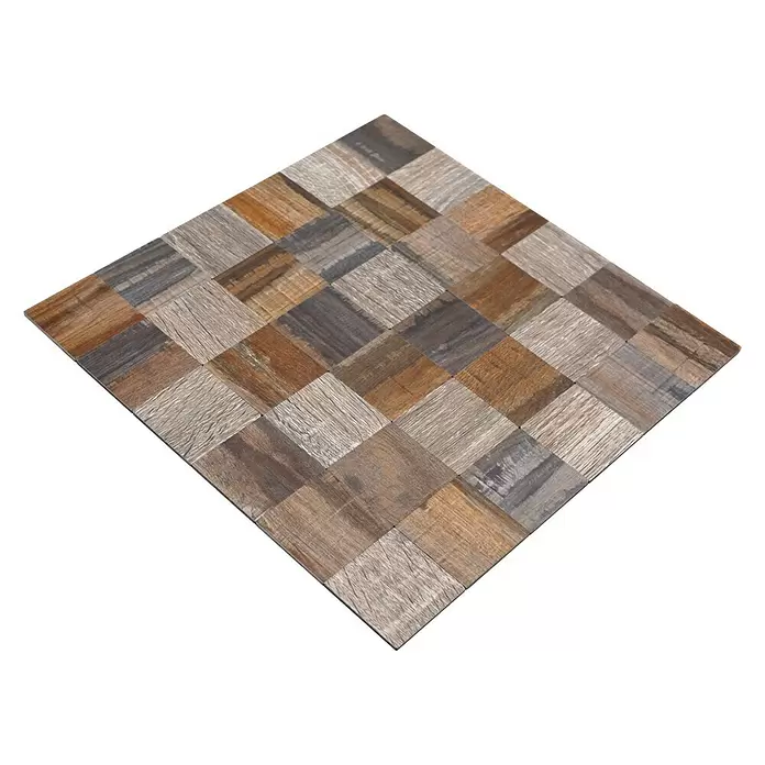Selbstklebemosaik SAM 4MW99M - 30,5 x 30,5 cm, Metall, Grau/Beige - Diagonale Ansicht