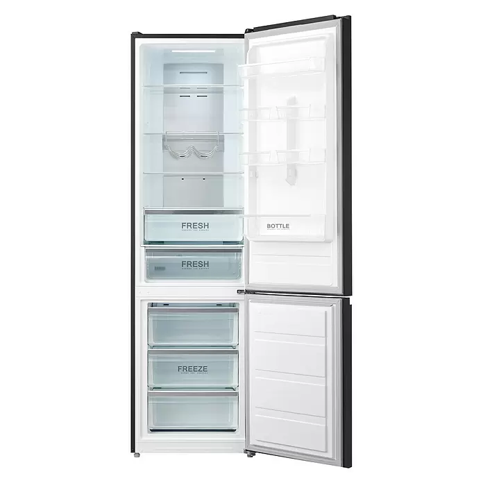 Corberó Nevera combi CCGLM201720NFN - Contenido útil total: 329 l, 63,5 x 59,5 x 201 cm, Negro - Vista frontal