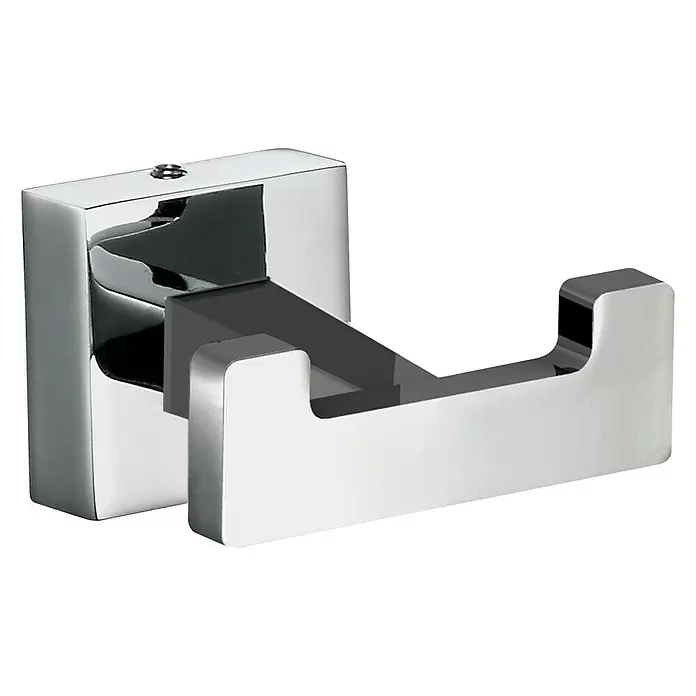 Colgador Flat - Número de ganchos: 1 ud., Cromo, Brillante - Vista angular
