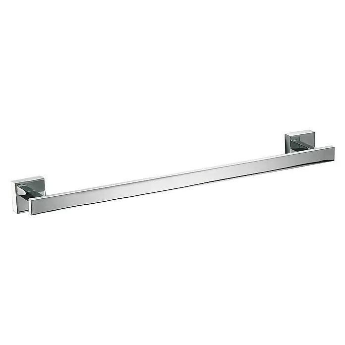 Toallero de barra Flat - Largo: 45 cm, Cromo, Brillante - Vista angular