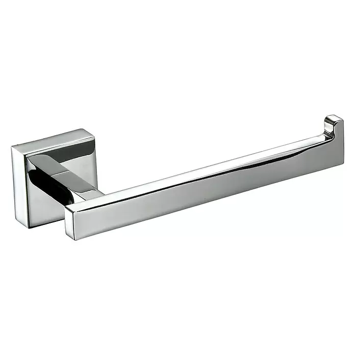 Portarollos de papel higiénico Flat - Sin tapa, Cromo, Brillante - Vista angular