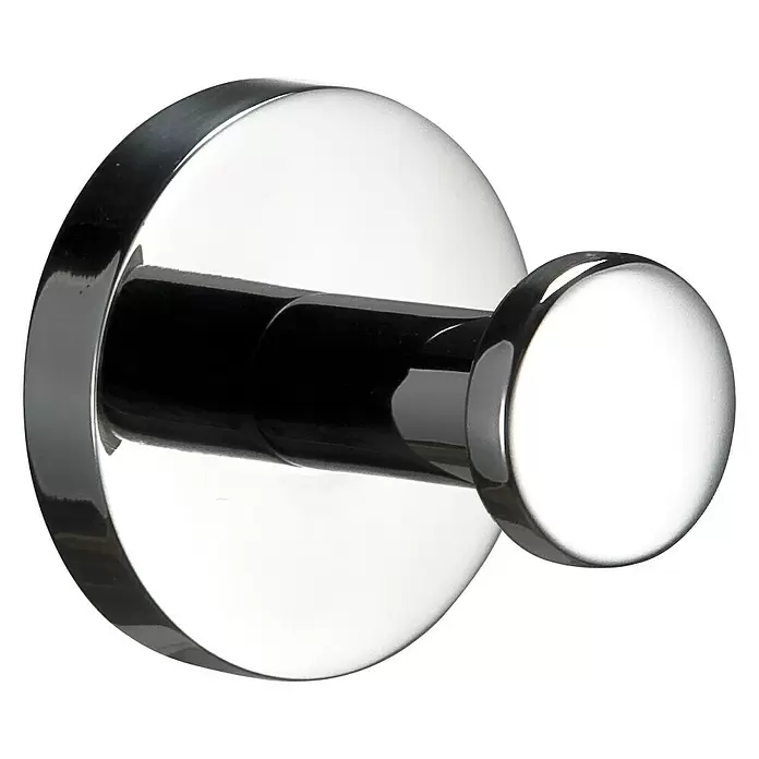 Colgador Steel - Número de ganchos: 1 ud., Cromo, Brillante - Vista angular