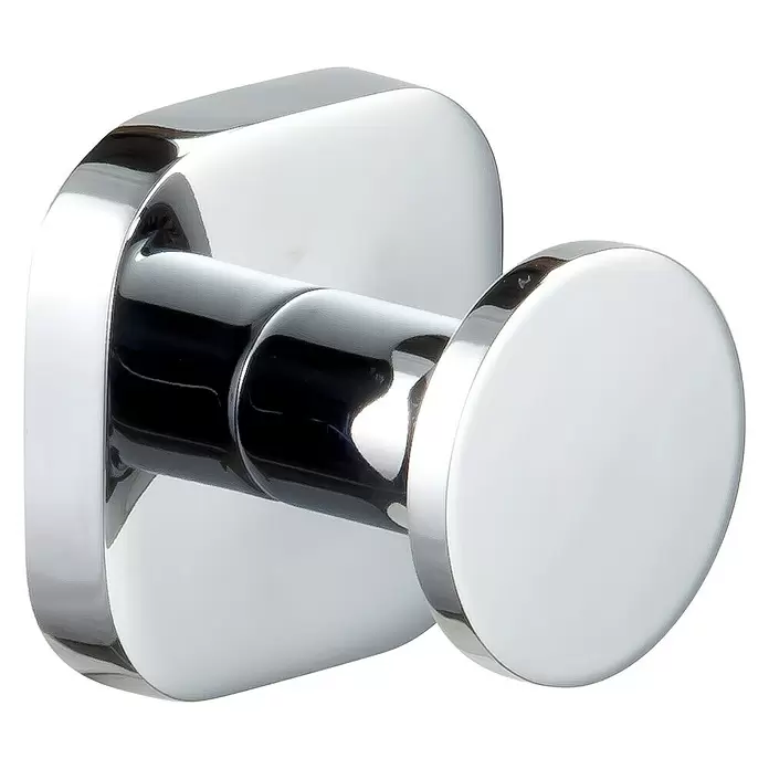 Colgador Brass - Número de ganchos: 1 ud., Cromo, Brillante - Vista angular