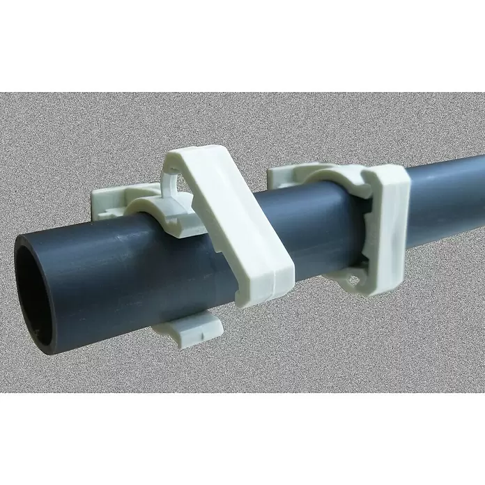 Abrazadera a presión PVC - Diámetro: 50 mm, PVC, 2 uds. - Primer plano
