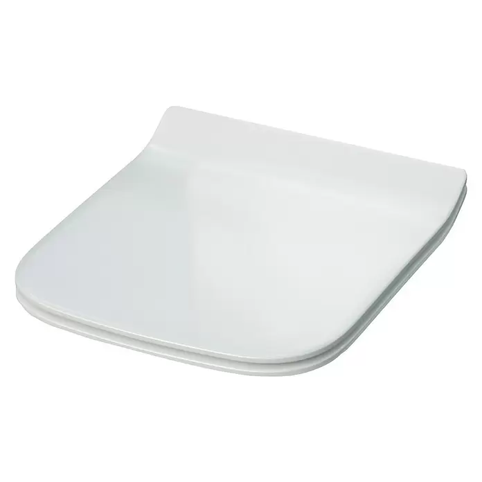 Tapa de WC Berlin - Con caída amortiguada, Duroplast, Blanco - Vista angular