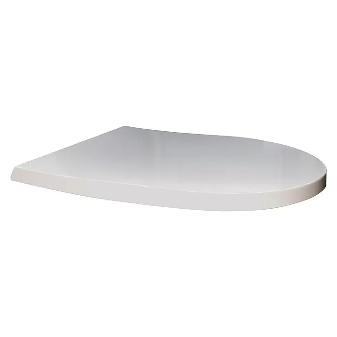 Tapa de WC Praga - Con caída amortiguada, Duroplast, Blanco - Vista angular