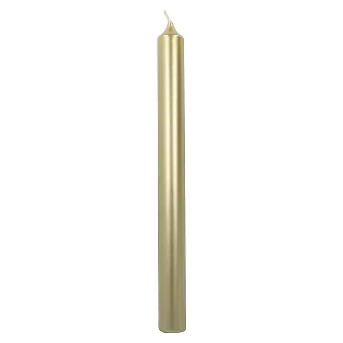 Stabkerzen-Set - 4 Stk., Ø x H: 2,2 x 25 cm, Gold - Vorderansicht