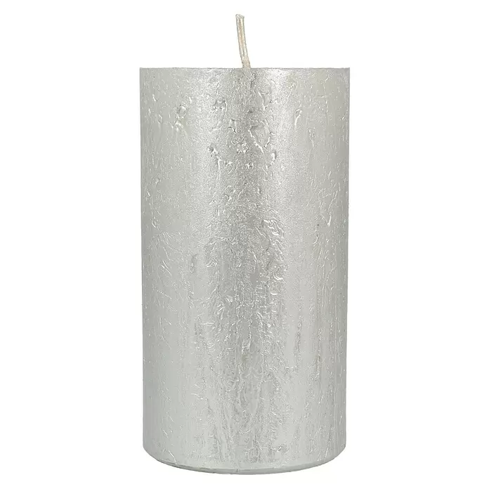 Stumpenkerze Nova Safe - Ø x H: 6 x 11 cm, Titan - Vorderansicht