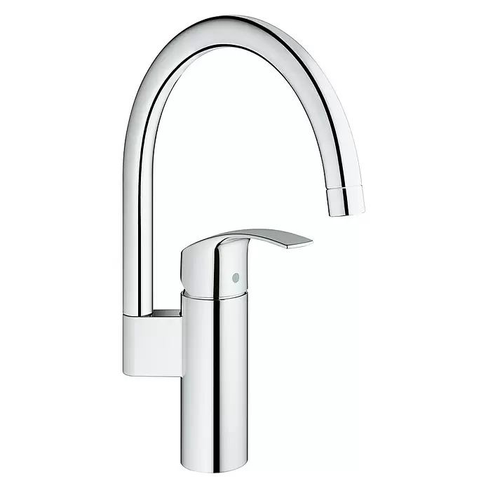Grohe Eurosmart Keukenkraan - Chroom, Glanzend, Hoge uitloop - Diagonaal zicht