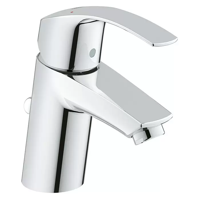 Grohe Eurosmart Waschtischarmatur - Niederdruck, Chrom, Glänzend - Diagonale Ansicht