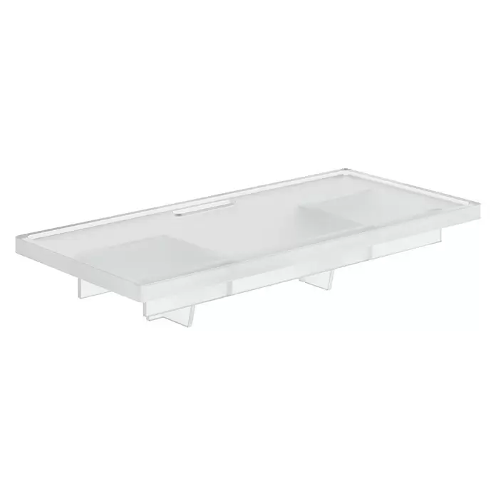 Grohe Duschablage Cube - Da Vinci Satin Weiß, Passend für: Grohe Armatur Grohtherm Cube - Diagonale Ansicht