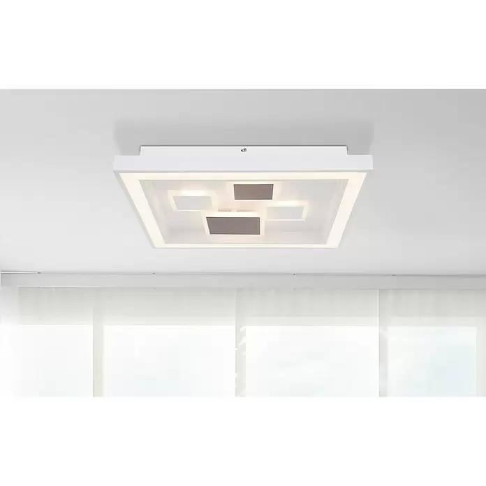 Globo LED stropna svjetiljka - 50 W, D x Š x V: 48 x 48 x 7 cm, Topla bijela - Živopisni prikaz